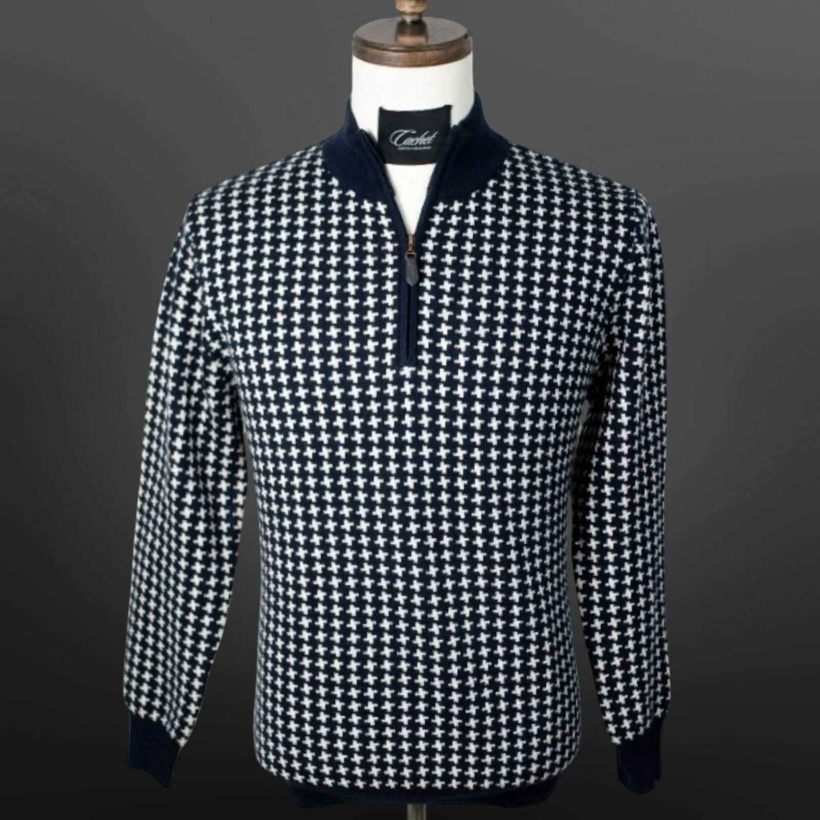 The Houndstooth Quarter Zip