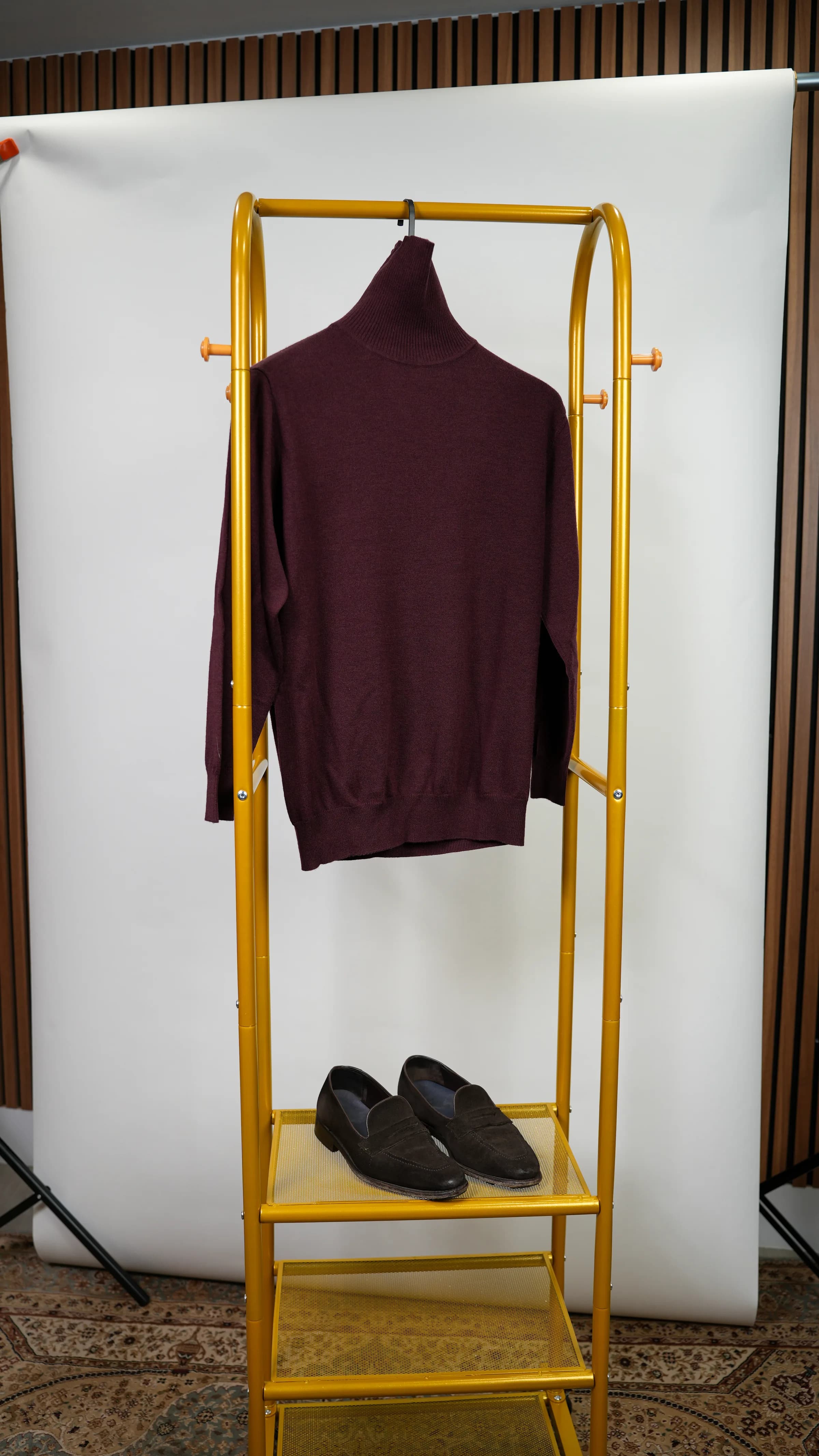 The Burgundy Wool Turtleneck